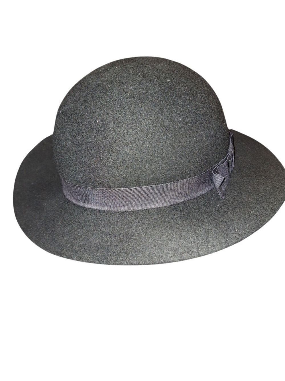 Bollman Black Wool Hat Size Small